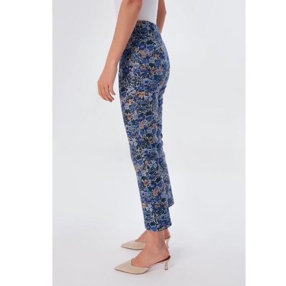 NWT Tuckernuck Wild Hyacinth Ashford High Waist Slim Kick Cropped Pants Size S - Picture 6 of 9